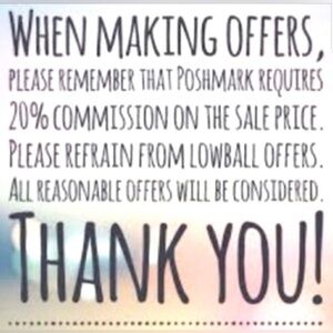 Seller's Shop Notice - Poshmark Commission Information